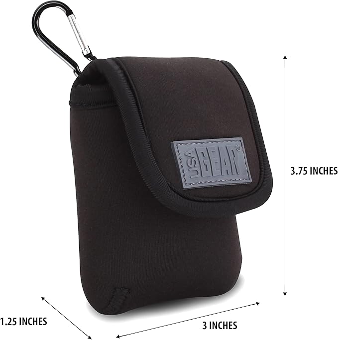USA Gear Glucose Monitor Case Fits One Touch Verio Meter, Accu-Chek Guid, Metene TD-4116, Lancets, Blood Sugar Test Strips - Blood Sugar Glucometer Pouch with Belt Loop, Carabiner (Pouch Only)