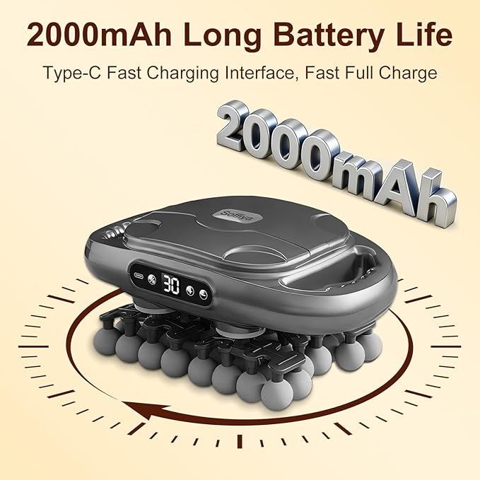 Back Massager for Pain Relief Deep Tissue, 42 Head Massage Gun Deep Tissue with 9 Modes & 9 Levels, Electric Percussion Massager Gun for Pain Relief, Portable for Home & Office Use
