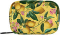 Lemons and Floral Pink Travel Pill Organizer Case Box Container Weekly Portable Vitamin Medicine Holder Storage Bag with Zipper Removable