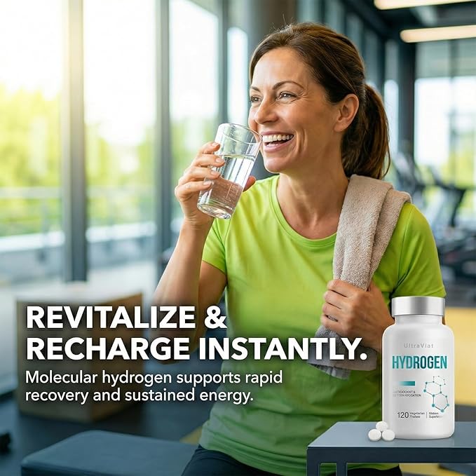 Hydrogen Water Tablets with Magnesium, H2 Molecular Hydrogen Tablets for Drinking Water, Supports Energy Metabolism, Cognitive & Antioxidant, 120 Count