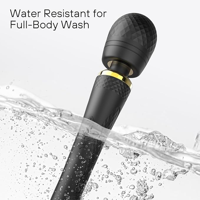 Personal Wand Massager Handheld Cordless Massager Travel-Quiet-Waterproof, USB Rechargeable,Perfect Back Legs Hand Pains and Sports