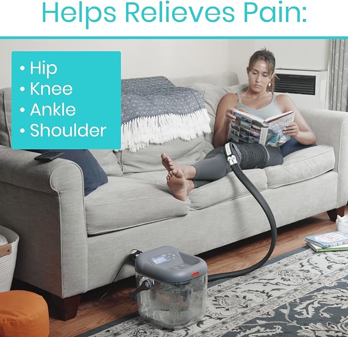 Vive Cold Therapy Machine Replacement Pad - Flexible Ergonomic Reusable Padding for Ice Cold Therapy - Universal Shoulder, Ankle, Hip and Knee Adjustable Device Accessory for Swelling (Pads Only)