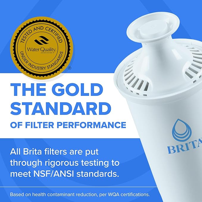 Brita Large 10 Cup Water Filter Pitcher, 1 BritaPlus Filter, Everyday, Black (Package May Vary)