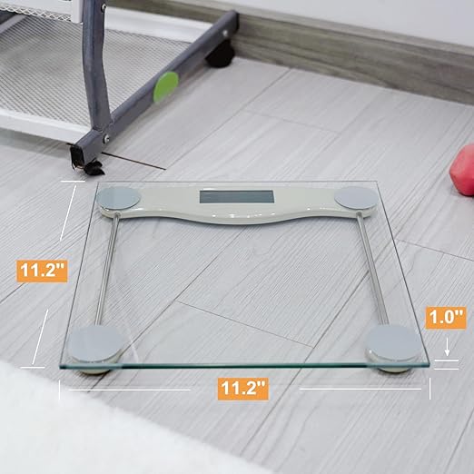 Bathroom Scale for Body Weight, NUTRI FIT Digital Weighing Scale Accurate Electric Weight Loss Watcher Scale, 330 lb Capacity, Step on Technology with AAA Batteries, Birthday Gifts