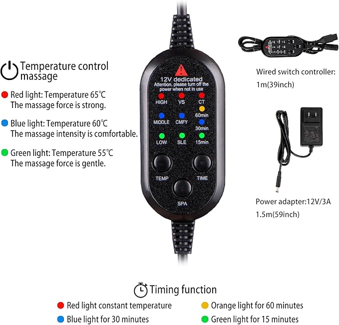 3 in 1 red Light Therapy Belt,Red Light Therapy for Body,Infrared Therapy Light Heating Vibration Massage,Massager for Pain Relief deep Tissue.