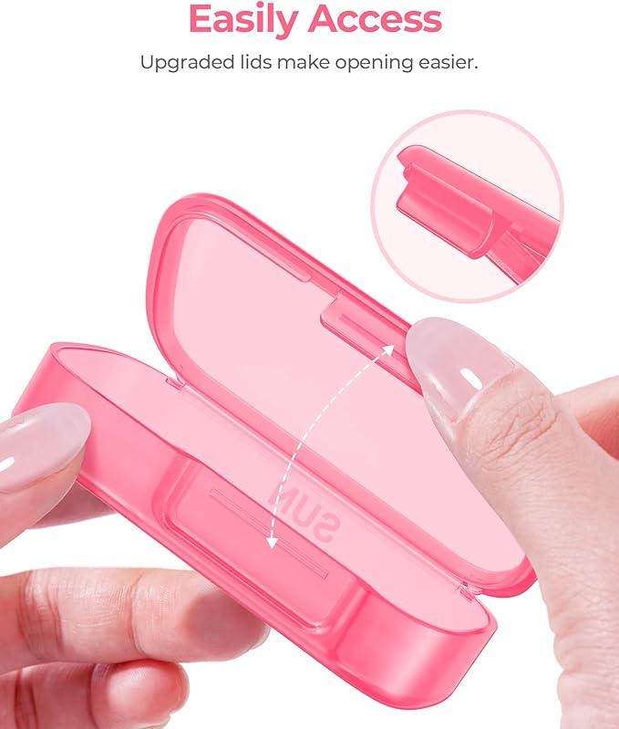 Enlarged Weekly Pill Organizer, 7 Day Pill Box Cases Easy to Open, BPA-Free Medicine Organizer with 7 Inner Separate Pill Container for Vitamins, Fish Oils, Supplements