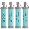 4 Packs of Water Filter Straws, Portable Personal Water Filtration System, Ultrafiltration Water Purifier, Emergency Preparedness for Camping, Hiking, Drinking, Travel, Hunting, and Family Outings