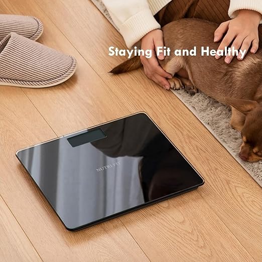 NUTRI FIT Digital Bathroom Scale for Body Weight, Bath Scale for Accurate Weight Watching with Large LCD Display, Most Accurate for The Elderly Safe Home Use, 330 lbs