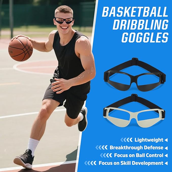 Dribbling Goggles, Adjustable Sports Dribble Specs, Basketball Dribbling Glasses, Goggles for Basketball Training