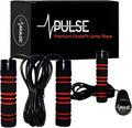Weighted Jump Rope (1LB) With Memory Foam Handles and Thick Speed Cable - For fitness workouts at home, cardio, boxing and MMA, CrossFit, endurance training, Jumping Exercise. PULSE ATHLETICS.