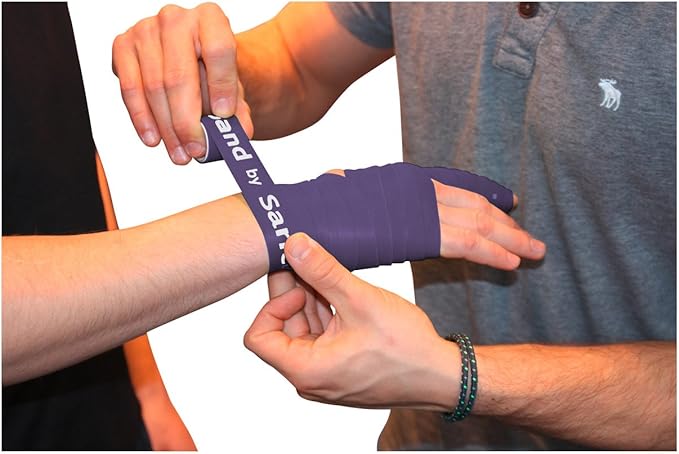 Product of Malaysia (Level 3 Heavy) Plum 1" X 2 m Sanctband Comprefloss FlossBand Recovery Band Flossing Sore Muscles Increasing Mobility