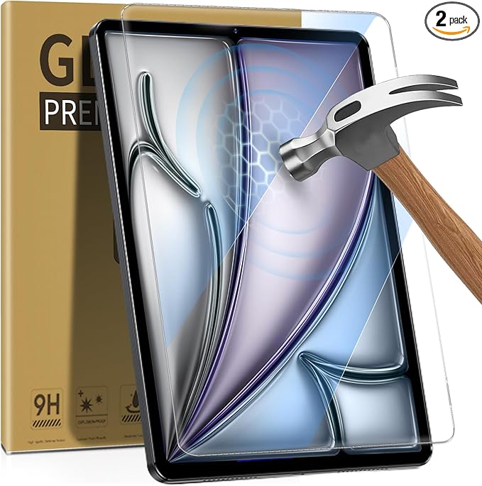 ZenRich [2 Packs] Anti Blue Light Screen Protector for iPad Air 13 inch M4 2026/ M3 2025/ M2 2024 – 9H Hardness Tempered Glass, HD Clarity, Eye Protection, Scratch Resistant, Bubble-free
