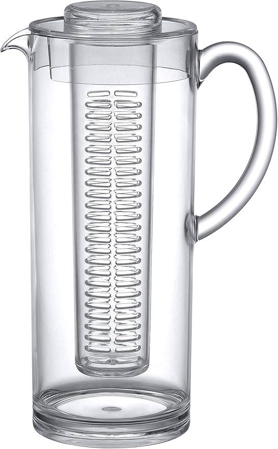 Prodyne Trim Fruit Infusion Pitcher, 60 oz, Clear