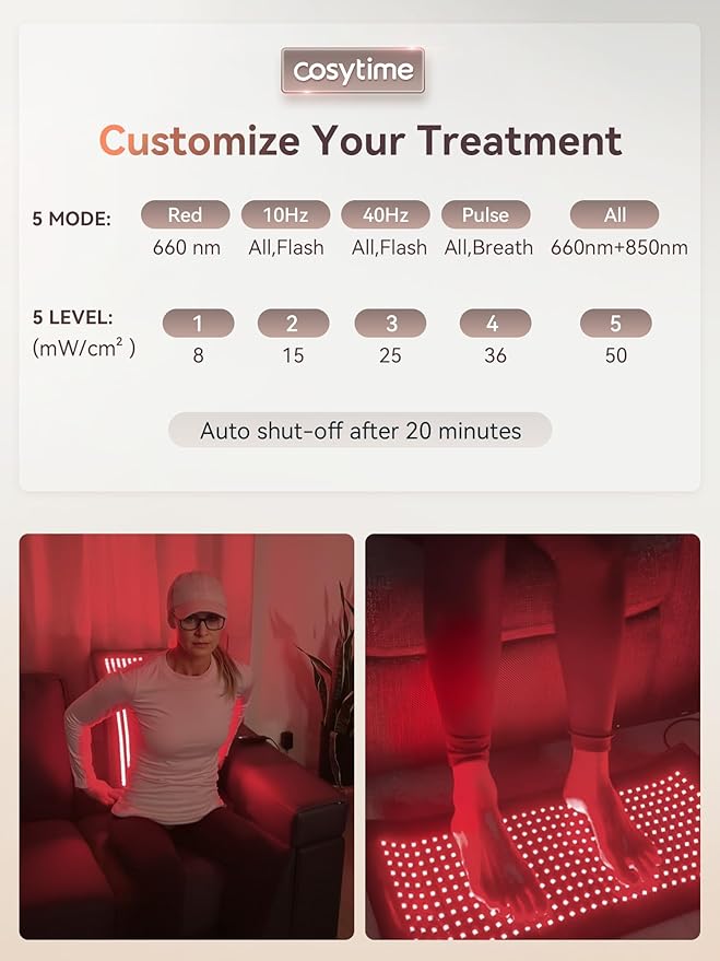 24" x 13" Red Light Therapy Pad for Body with Portable Power Bank - 660nm Red & 850nm Near Infrared NIR, Dual-Chip 484 LEDs Therapy Mat, 50 mW/cm² Irradiance