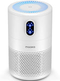 MOOKA Air Purifiers for Home Large Room up to 1076ft², H13 True HEPA Air Filter Cleaner, Odor Eliminator, Remove Smoke Dust Pollen Pet Dander, Night Light, B-D02L White