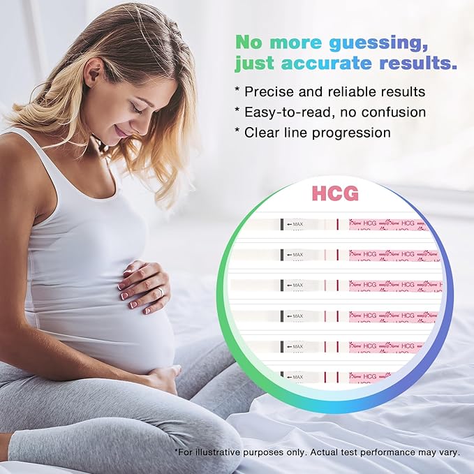 Easy@Home Ovulation & Pregnancy Test Strips Kit: 40 Ovulation Strips and 10 Pregnancy Tests– Accurate Fertility Tracker OPK - Powered by Premom APP | 40LH + 10HCG + 50 Urine Cups
