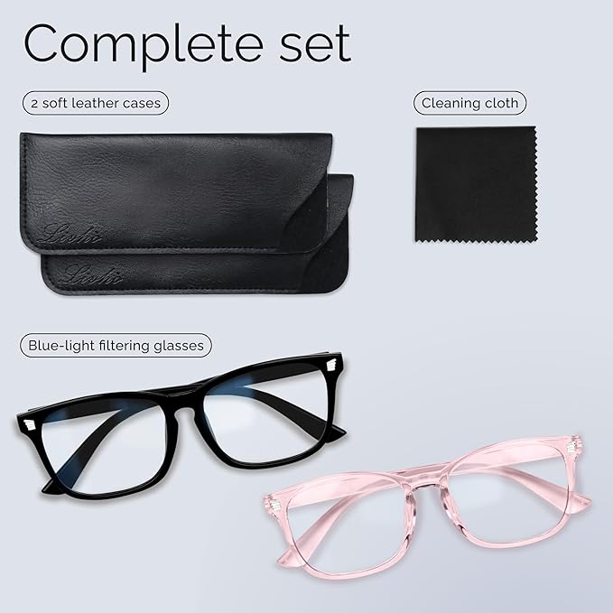 livho High Tech Blue Light Glasses - Advanced Blue Light Blocking Computer Glasses - Screen Fatigue & UV Protection