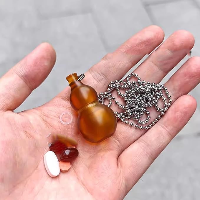 Pill Case PEI CalabashGourd Pill Container Waterproof Pocket Medicine Box Keychain Pill Holder