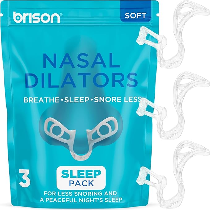Brison Nasal Dilators for Breathing and Sleeping 3 Pack Anti Snoring Nose Vents Better Sleep Easier Breath Stuffy Nose Relief Airflow Expander Nostril Opener Soft