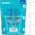Brison Nasal Dilators for Breathing and Sleeping 3 Pack Anti Snoring Nose Vents Better Sleep Easier Breath Stuffy Nose Relief Airflow Expander Nostril Opener Soft