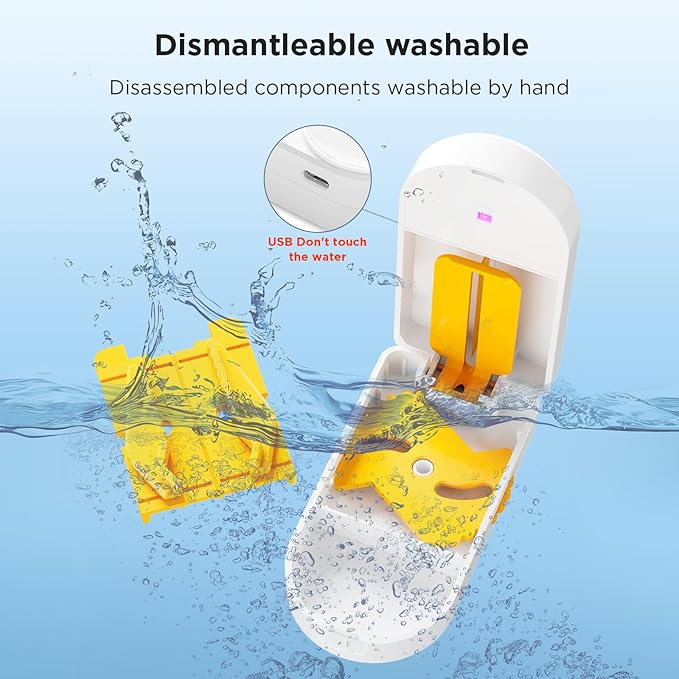 Pro U | V C-Pill Cutter & Organizer - Luminescent LED Status Light | 3-25mm Adjustable Blades | Splinter-Free Cutting | Detachable Washable Compartment (Orange)