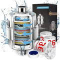 36 Stage Shower Filter with Vitamin C E for Hard Water with 3 Cartridges, High Output Universal Shower Head Water Softener Filter to Remove Itchy Skin, Dandruff and Eczema with