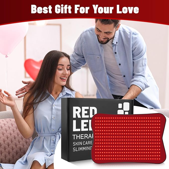 Red Light Therapy Mat for Body, 31.5''x 24'' Red Light Therapy Pad with Controller, 420pcs 2 in 1 LEDs (660nm & 850nm), Adjustable Timer & Intensity