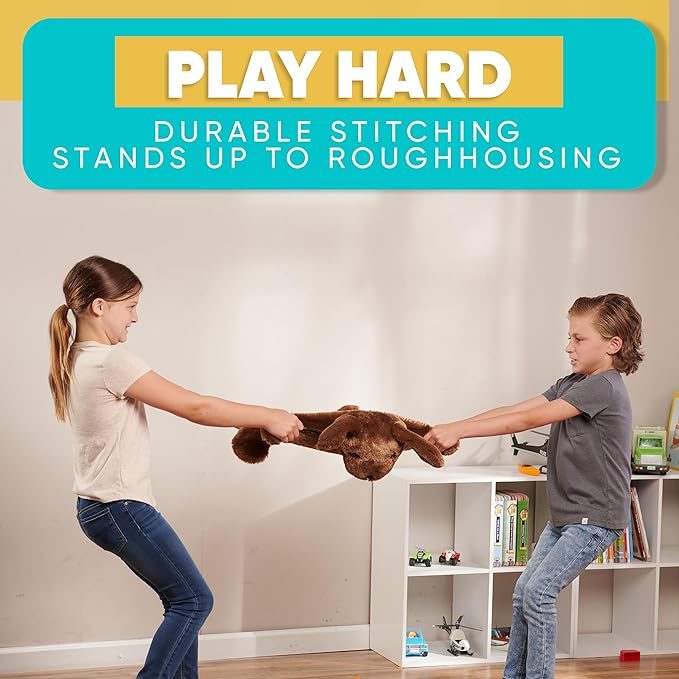 FRIENDLY CUDDLE Weighted Lap Blanket for Kids & Adults – Kids Weighted Blanket – ASD, Sensory Processing Weighted Stuffed Animals Dog Toy – Microwavable Weighted Lap Pad for Kids, 5 Lbs