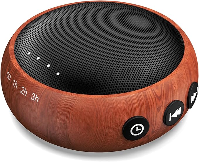 Sound Machine Small White Noise Machine with 30 Soothing Sounds Sleep Machine for Baby Kids Adults Natural Sounds Rain Fan Brown Pink Nosie Machine with 36 Volume Levels for Office Home Travel(Wooden)
