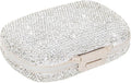 Medicine Organizer 8 Compartments Portable Travel Pill Organizer Crystal Small Pill Box Weekly Pill Container Daily Pill Holder Case for Vitamins,Cod Liver Oil, Supplement(Silver)