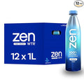 ZenWTR Ultra-Pure, Vapor Distilled Water, 1 Liter (Pack of 12) Bottled Water, 9.5 pH Alkaline Water with Electrolytes for a Crisp, Refreshing Taste