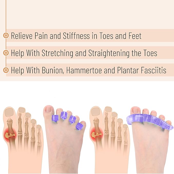 Dr. JK- ToePal Gel Toe Separator, 2 Pairs, Toe Spacers, Bunion Corrector