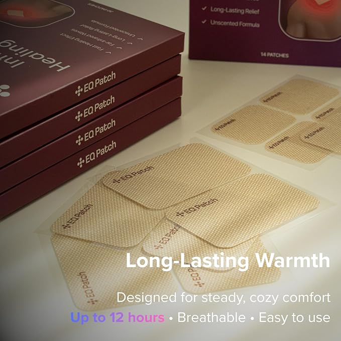 Infrared Warming Patches, Gentle Steady Warmth for Everyday Comfort, Up to 12 Hours, Strong Adhesive, Unscented, 30 Count