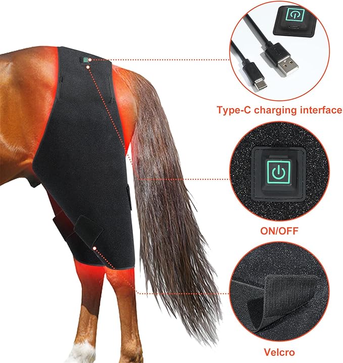 LED Red Light Therapy Device for Horse, Horse Near Infrared Therapy Wrap Portable Deep Light Therapy Red Light, Gen Daily Use