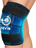 REVIX Knee Ice Pack Wrap, 45-Minute Long-Lasting Ice Pack for Knees with Ice Grid Gel Design, Reusable Gel Ice Wrap, Cold Therapy to Soothe Discomfort in the Thighs, Elbows, Calves & Legs (12" × 9.5")