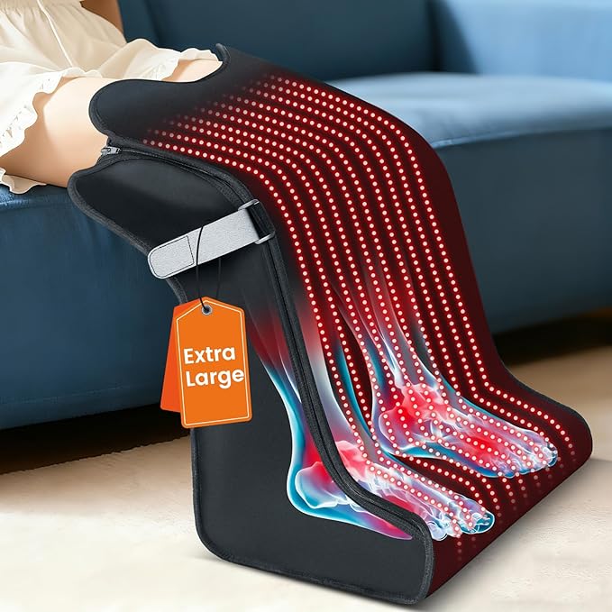 LIGHTIUM Red Light Therapy for Feet & Legs – 2026 Upgraded Device with 480 LEDs, 3-in-1 Chips, Extra-Large Infrared Wrap, 5 Modes, Adjustable Timer, Ideal Gift for Women & Men, 11.8" × 15.7" × 25.5"