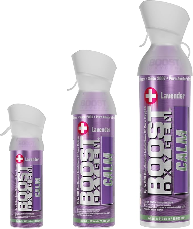 Boost Oxygen Calm Lavender Collection | Large 10L, Medium 5L & Pocket Size 3L (3 Pack)