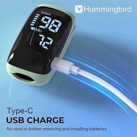 Pulse Oximeter Fingertip with Rechargeable, Oxygen Meter Finger Pulse Oximeter, Rechargeable Pulse Oximeter, Accurate Fast Oximetry SpO2 Reading for Outdoor Sports Home Wide Use (Green)
