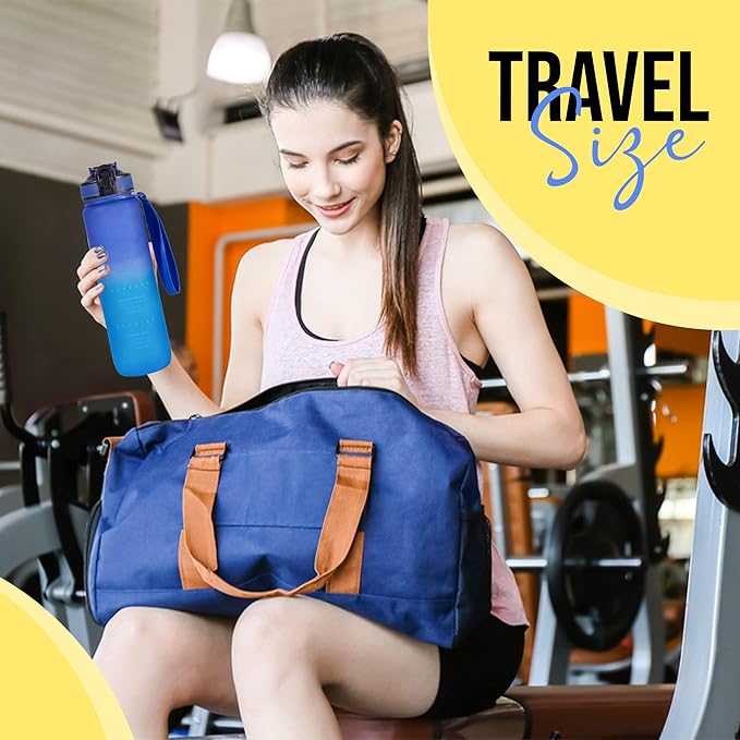 Legend 32 oz BPA-Free Sports Water Bottle with Time Tracker - Leak Proof, Motivational, Modern Design for Gym, Office, Travel