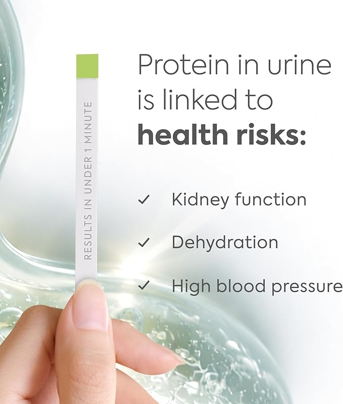Diagnox Health Urine Protein Test Strips | At-Home Proteinuria Monitoring | Individually Wrapped, Fast 60-Second Results | Easy Urinalysis Test, Pack of 30
