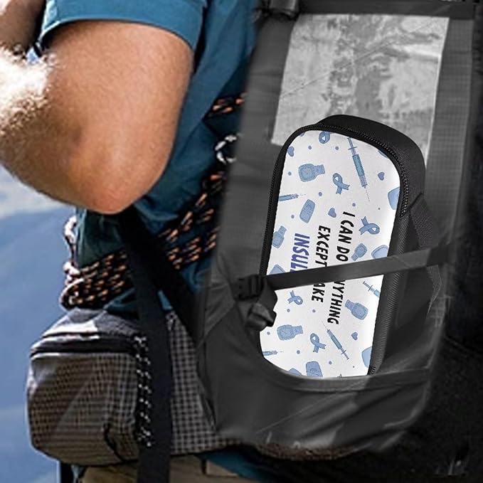 Rnyleeg White Insulin Cooler Travel Case Portable Diabetic Bags for Women Men Diabetic Supplies Storage for Home I Can Do Except Make Insulin