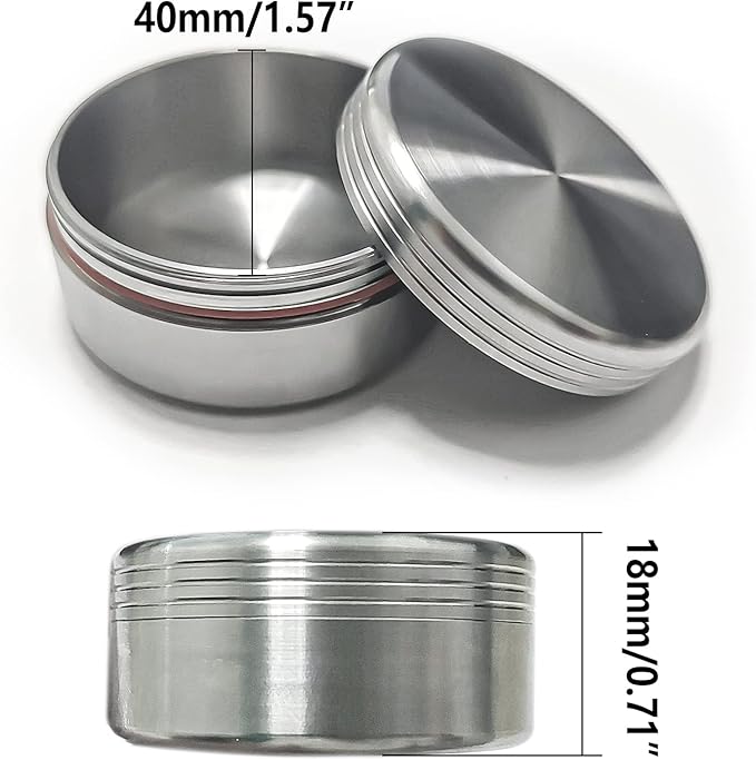 Titanium Waterproof Pill Case EDC Urgency Capsule Case Pocket Metal Box Camping Tiny Case, Silver