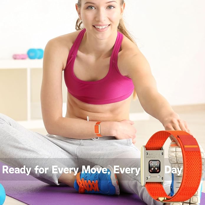 Vanet Nylon Straps Compatible for Polar Loop Bands/Polar 360 Replacement, Elastic Woven Strap Breathable Sport Adjustable Stretchy Braided Hook & Loop Wristbands for Visible Armband 2.0 [NO Tracker]