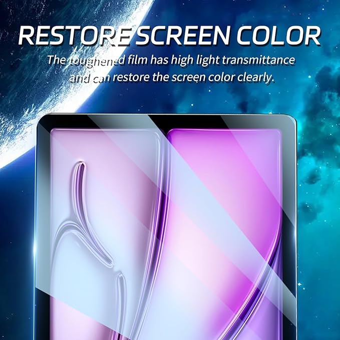 ZenRich [2 Packs] Anti Blue Light Screen Protector for iPad Air 13 inch M4 2026/ M3 2025/ M2 2024 – 9H Hardness Tempered Glass, HD Clarity, Eye Protection, Scratch Resistant, Bubble-free