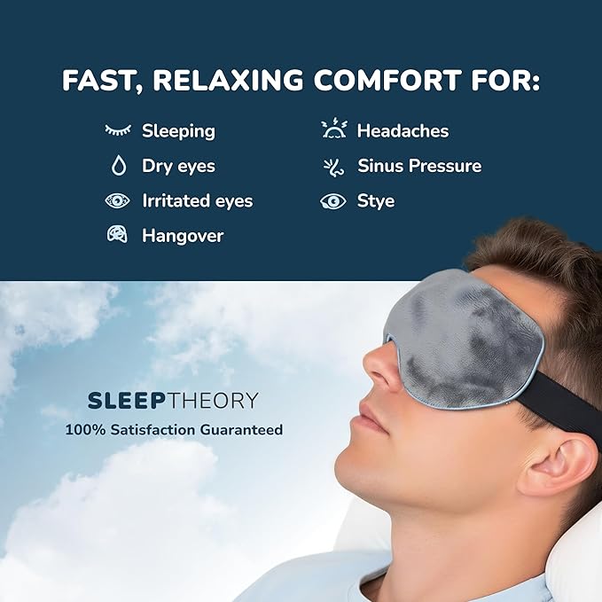 Heated Eye Masks for Dry Eyes and Sleep - Weighted Sleep Mask - Warm Compress for Eyes - Stye Eye Compress, Chalazion Treatment - Warm Steam Eye Mask for Blepharitis Treatment and Relaxation