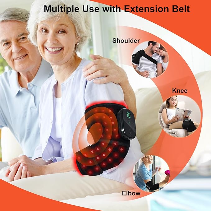 Red Light Therapy for Knee- Wirefree Rechargeable Controller, 660nm&850nm Red Light Therapy 5 Heating Modes Designed