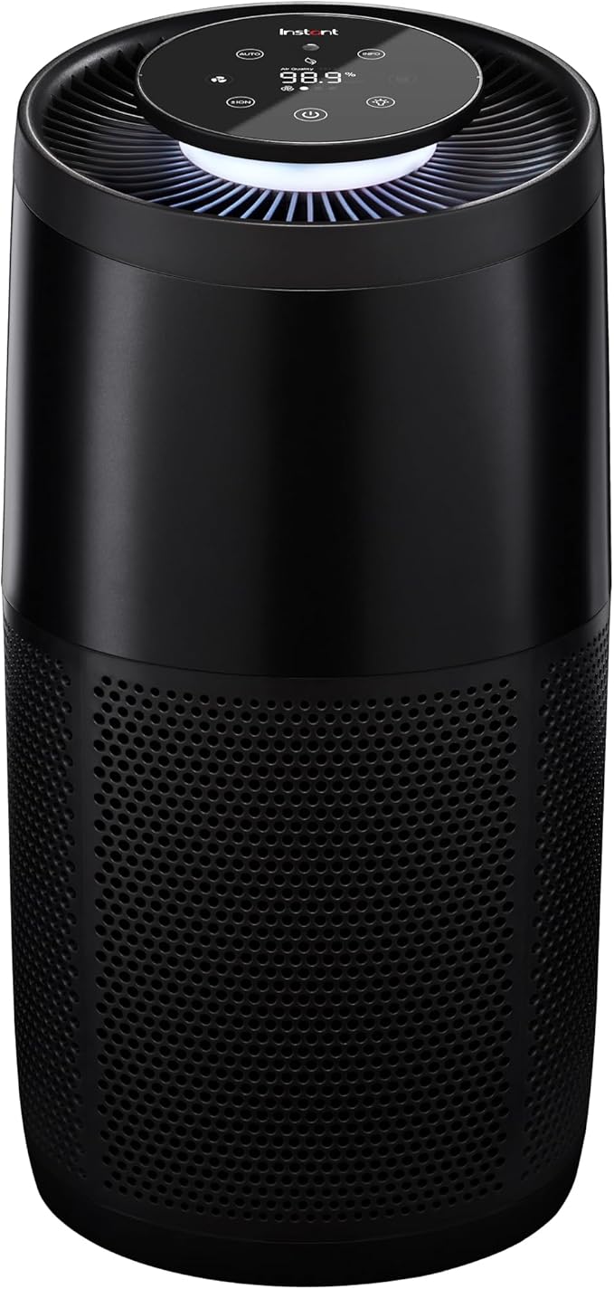 Instant HEPA Quiet Air Purifier From the Makers of Instant Pot with Plasma Ion Technology, Rooms up to 1,940ft2, removes 99% of Dust, Smoke, Odors, Pollen & Pet Hair, for Bedrooms, Offices, Charcoal