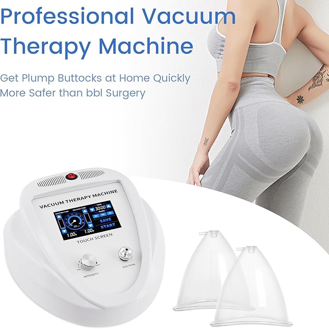 Beauty Star Vacuum Therapy Cupping Machine with 30 Cups and 3 Gua Sha Pumps for Body, Back, Face Massage Care Machine | Upgrade Touch Screen | Max Suction 75cmHg
