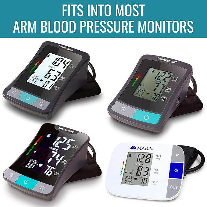 HealthSmart Universal Fit Blood Pressure Replacement Cuff for HealthSmart Blood Pressure Monitors with Easy-to-Read Labeling