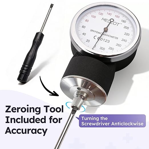 LotFancy Aneroid Sphygmomanometer with Stethoscope Kit, Professional BP Cuff Adult 10"-16", Adult Professional Manual Blood Pressure Cuff with Carrying Case for Home Use, Nurse, Doctor, Purple